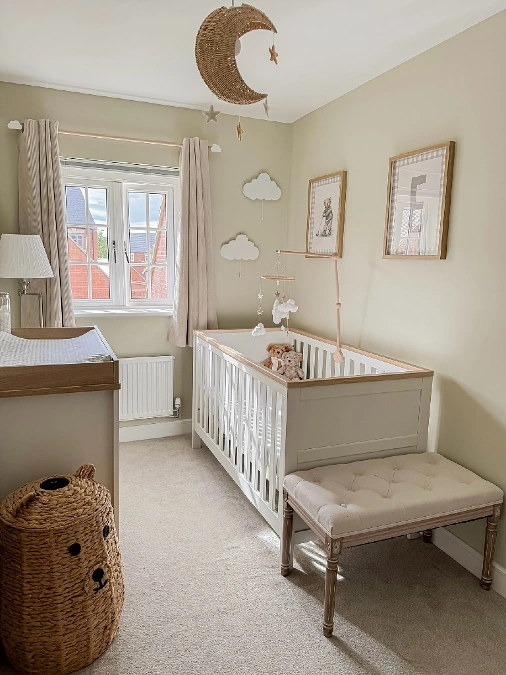 Neutral Color Palette with Sage Walls