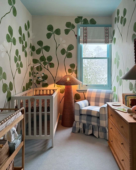 Large Scale Botanical Wallpaper to Add Depth