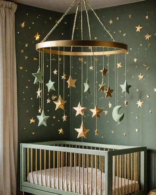 Deep Moody Tones and Large Statement Mobiles