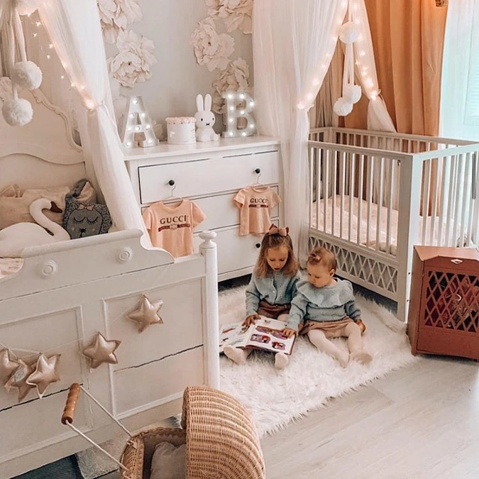 Soft Neutral Shared Nursery With Reading Play Zone