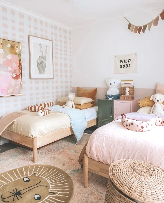 Soft Boho Twin Beds With Neutral Cozy Styling