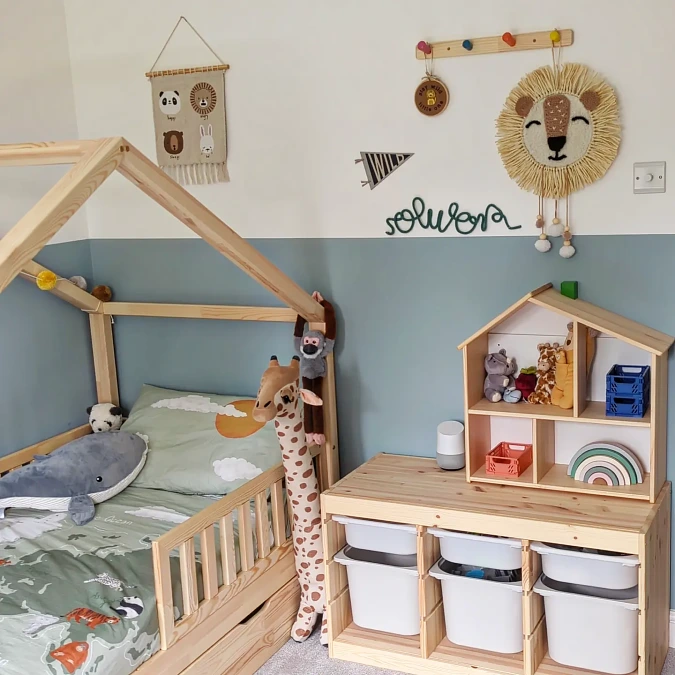 House Bed With Toy Bin Storage