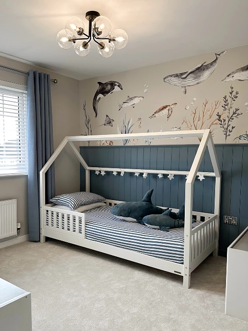 Ocean Theme House Bed With Open Floor Space