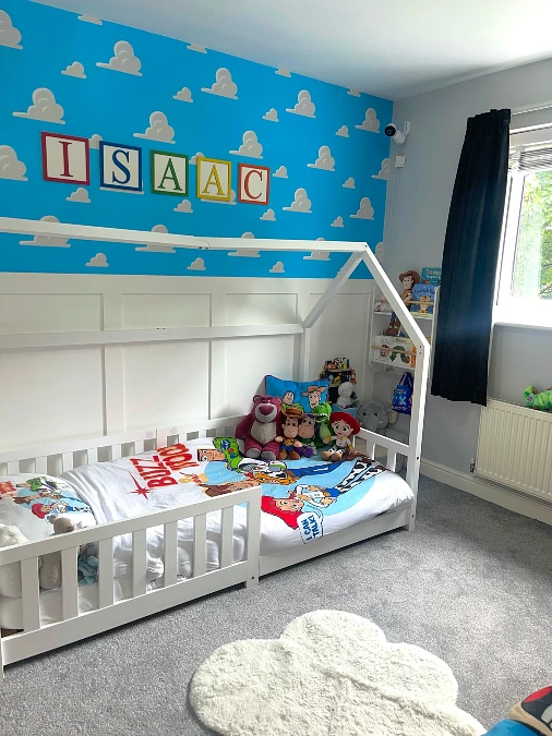 Cloud Wall House Bed With Book Corner