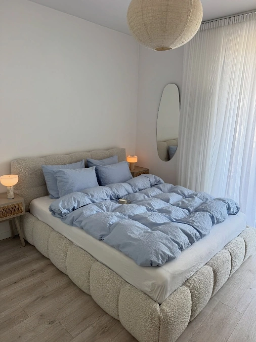 Blue Accent Bedding