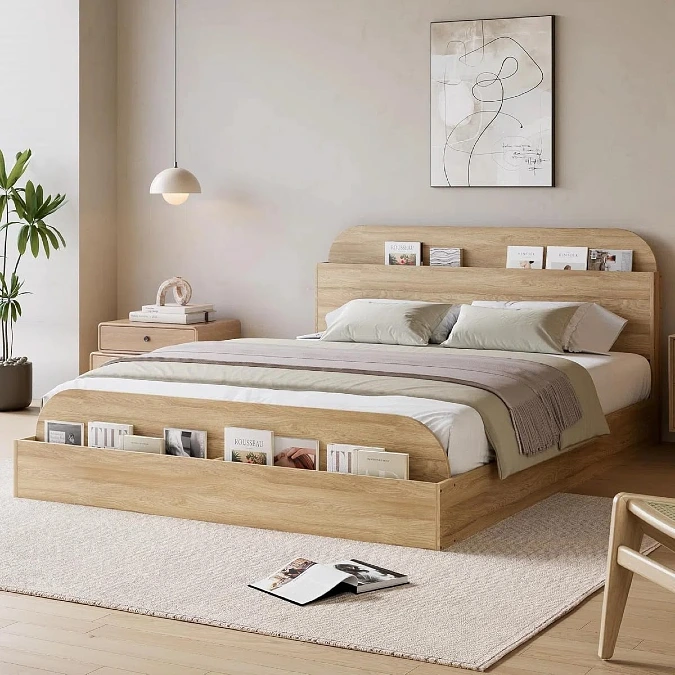 Integrated Bed Frame Shelves