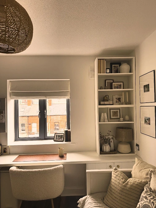 Window Desk With Built In Shelves