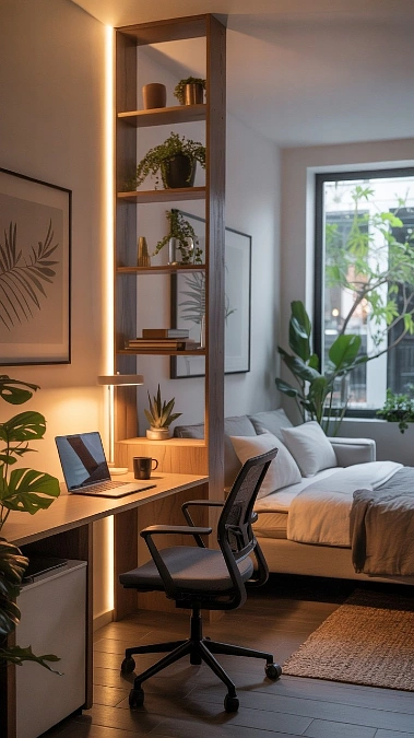 Bedroom Workspace Divider