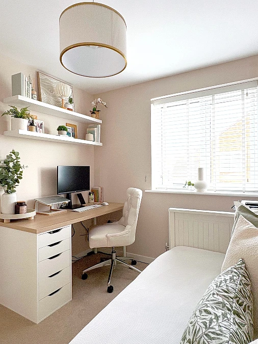 Soft Bedroom Desk Nook