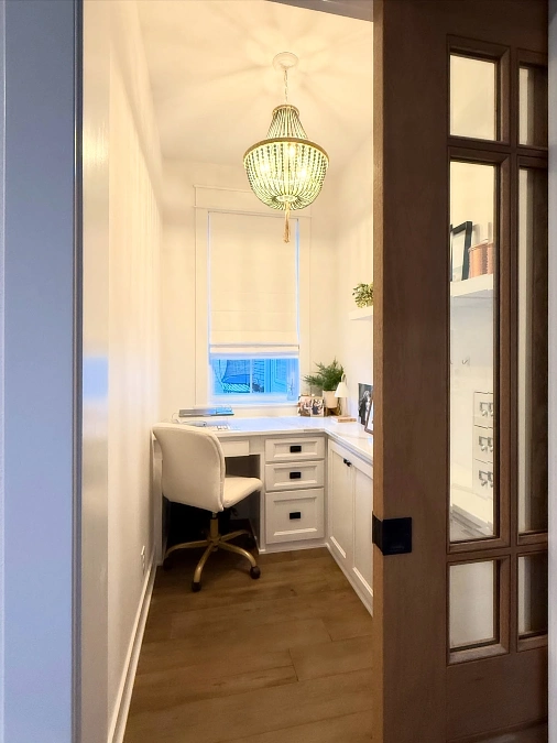 Narrow Hallway Office Nook