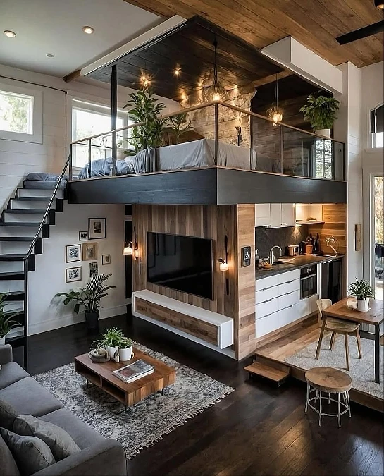 Modern Mezzanine Bedroom Layout