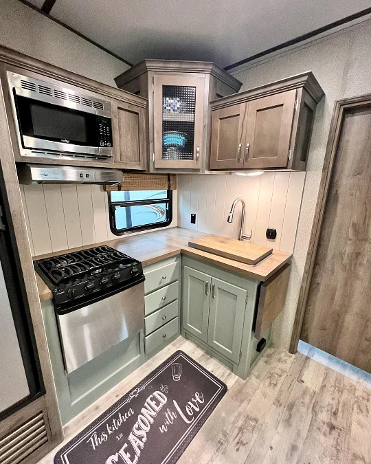 Sage and Wood RV Galley