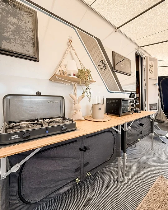 An Outdoor RV Kitchen Station