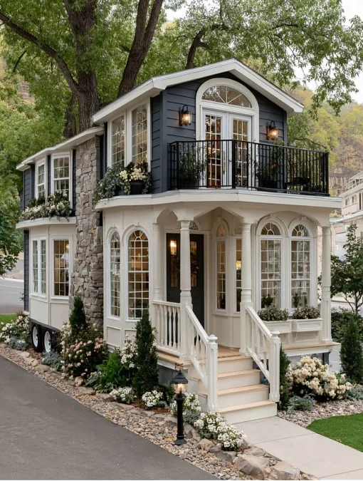 Victorian-Inspired Tiny House Exterior