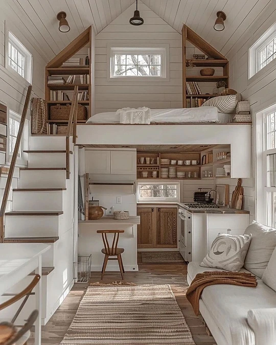 Library Loft Above the Kitchen