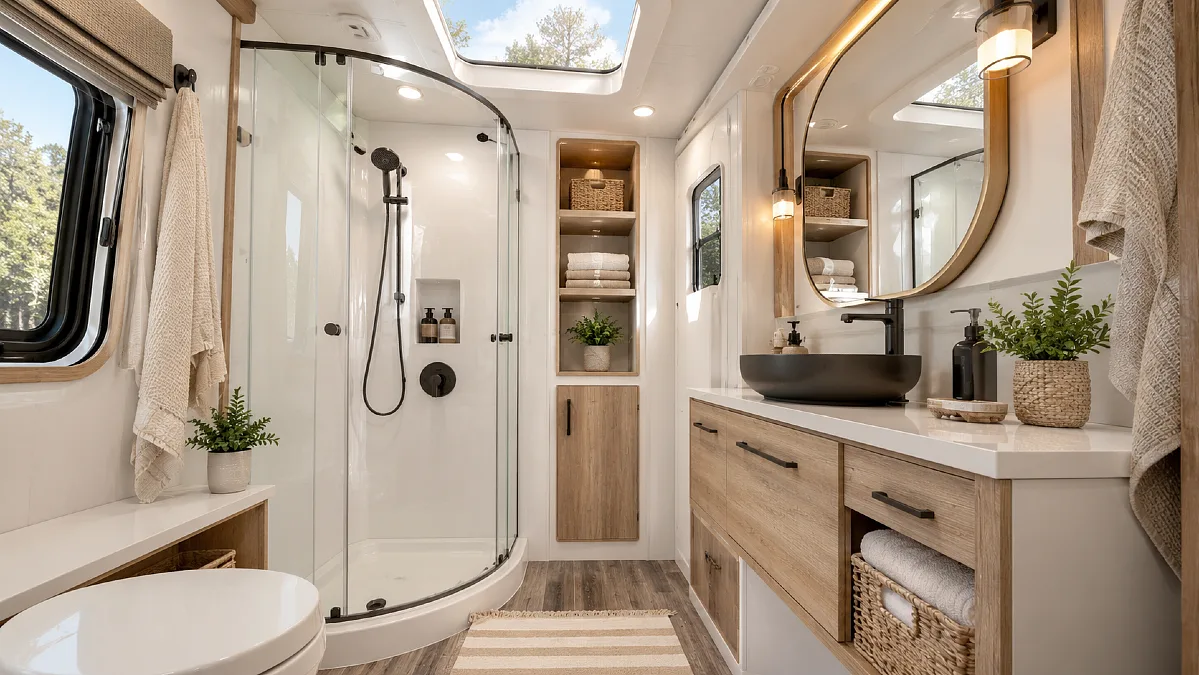 18 RV Bathroom Ideas That Don't Feel Like a Closet