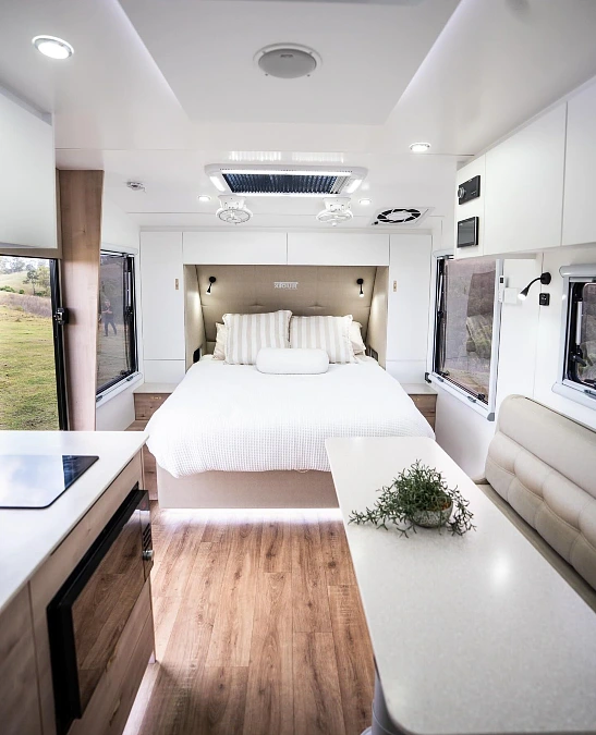 Bright Rear Bedroom with Built-Ins