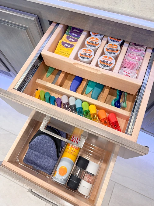 Divided Drawers for Pantry Essentials
