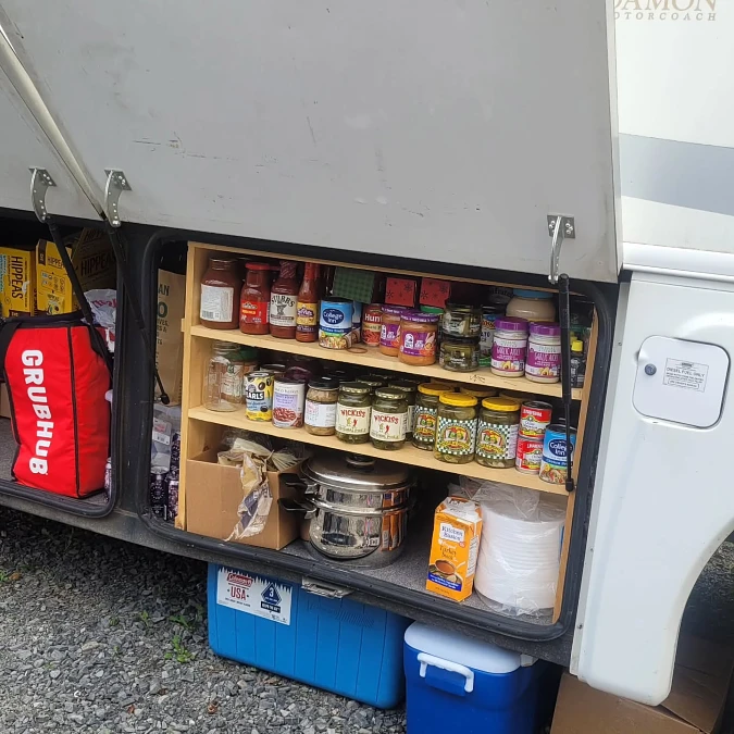 Exterior Pantry Shelves for Bulk Supplies