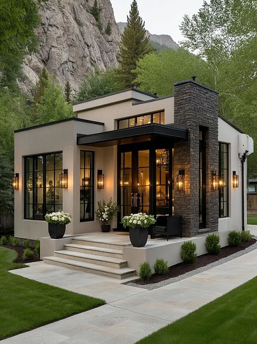 A Stone Chimney Tiny House