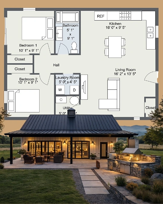 A Modern Indoor-Outdoor Layout