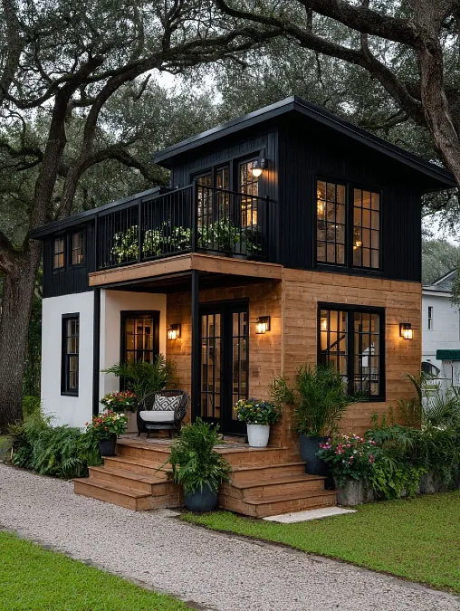 Black Wood + Cedar Balcony