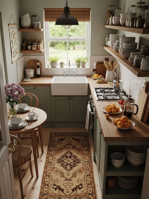 Sage Green Cottage Kitchen