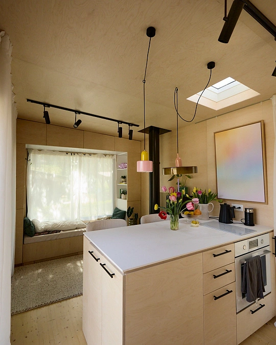 Plywood Island Kitchen