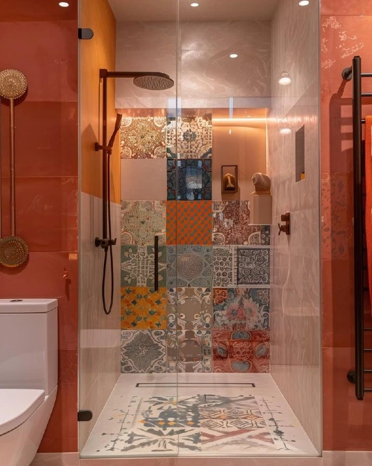 Terracotta Shower Tile Mix