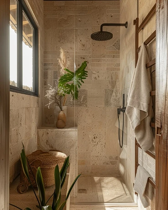 Natural Stone Shower Room
