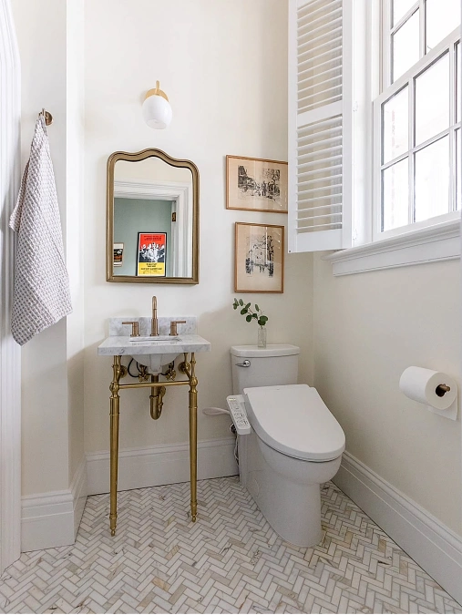 Brass Console Sink Bathroom
