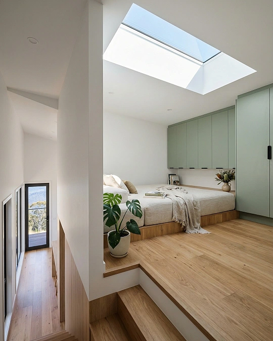 Skylit Platform Bedroom